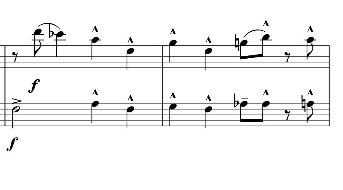 Playback of strong accent (marcato) on quaver MuseScore
